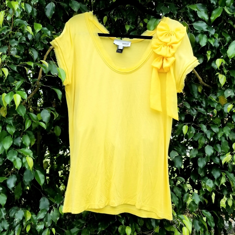 MNG by Mango XL yellow blouse